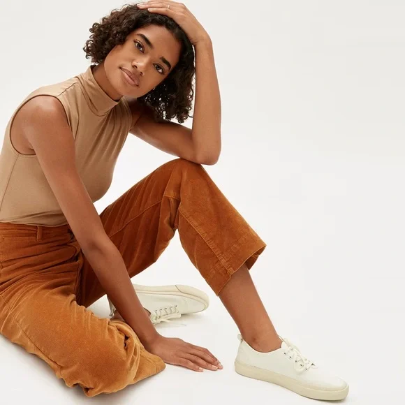 Everlane Luster Mock Neck Tank Bodysuit - Picture 1 of 8